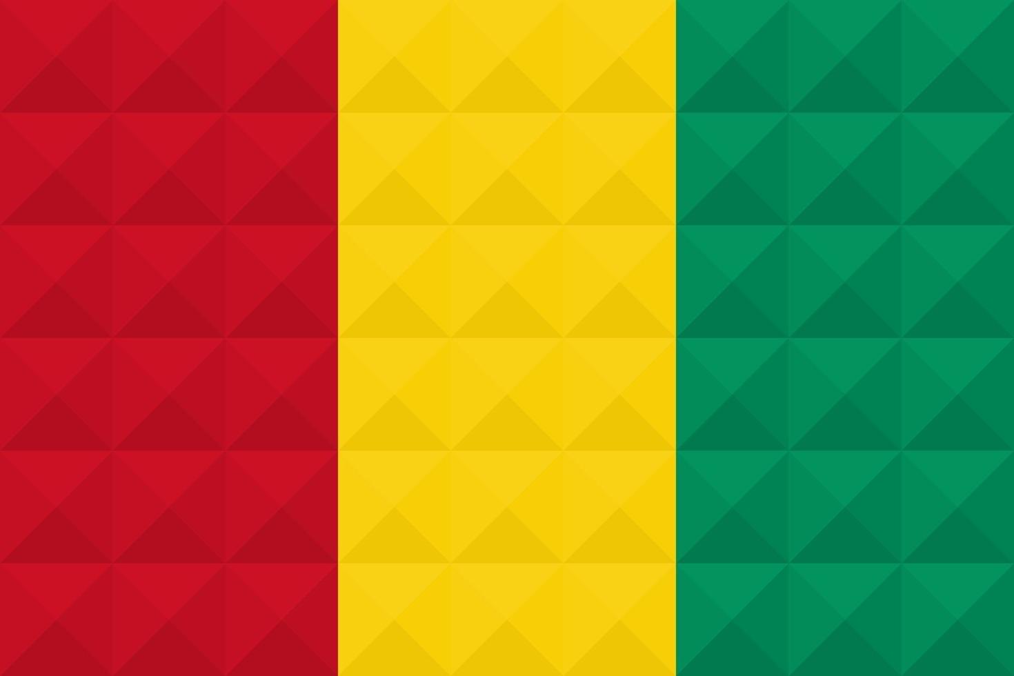 Artistic flag of Guinea with geometric wave concept art design vector