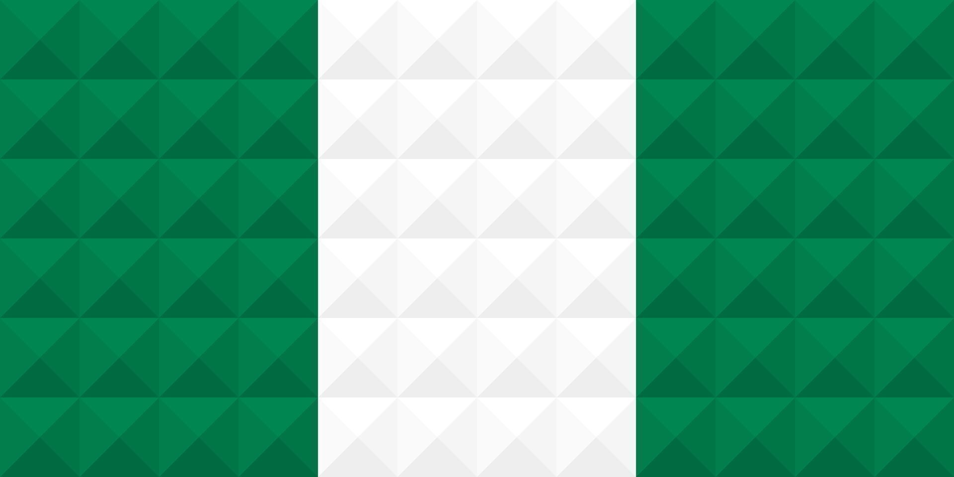 Artistic flag of Nigeria with geometric wave concept art design vector