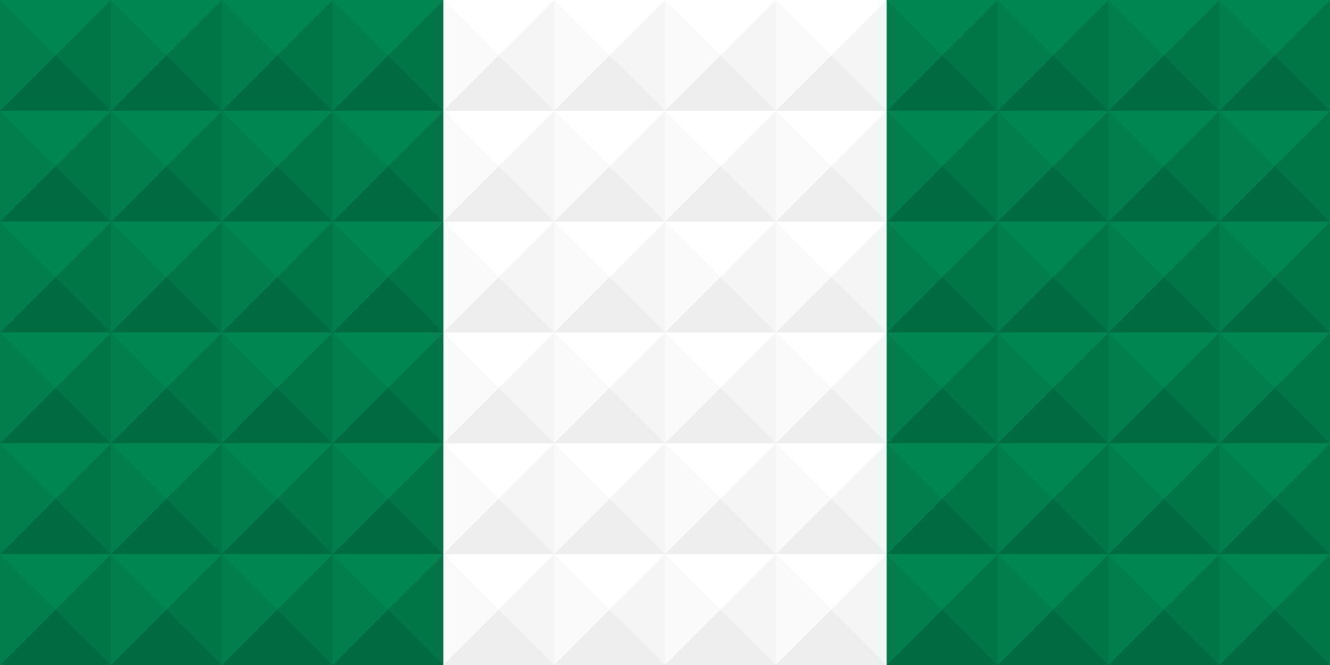 Artistic flag of Nigeria with geometric wave concept art design vector