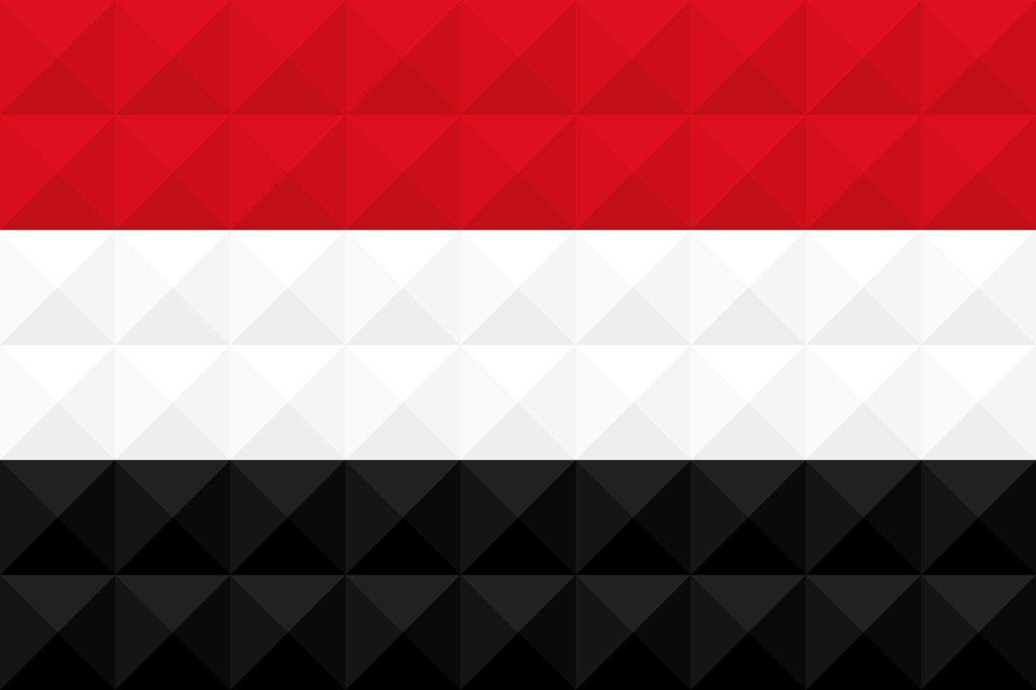 Artistic flag of Yemen with geometric wave concept art design vector