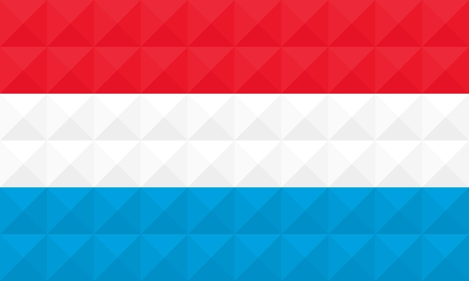 bandera artística de luxemburgo con diseño de arte de concepto de onda geométrica vector