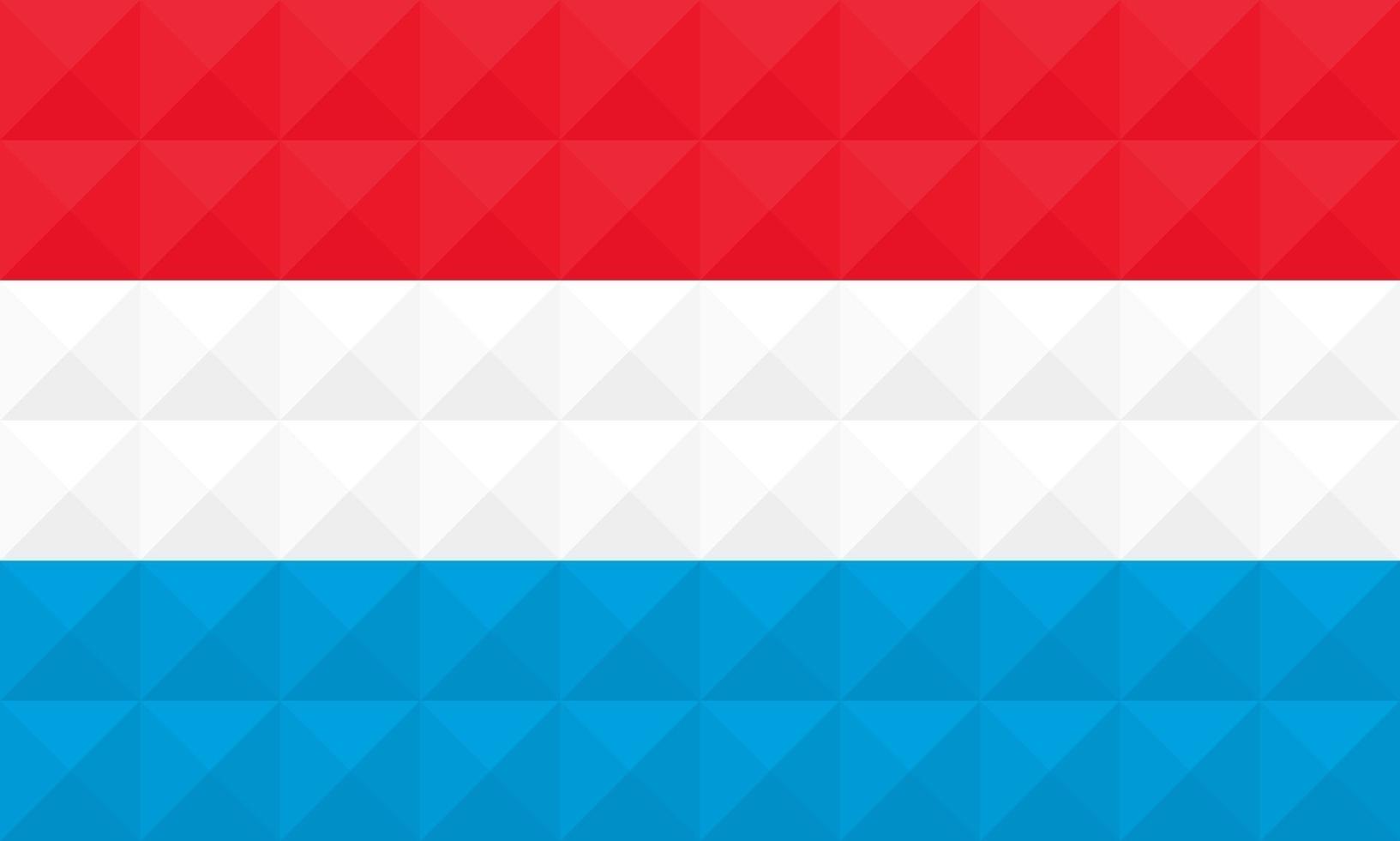 Artistic flag of Luxembourg with geometric wave concept art design vector
