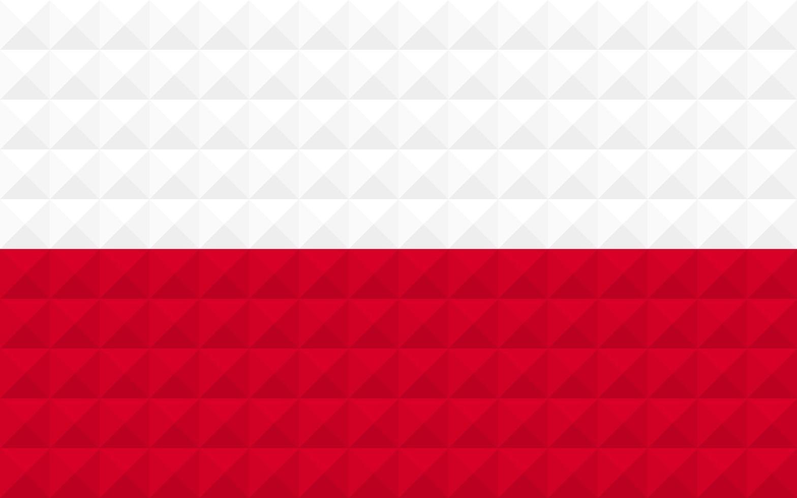 Artistic flag of Poland with geometric wave concept art design vector