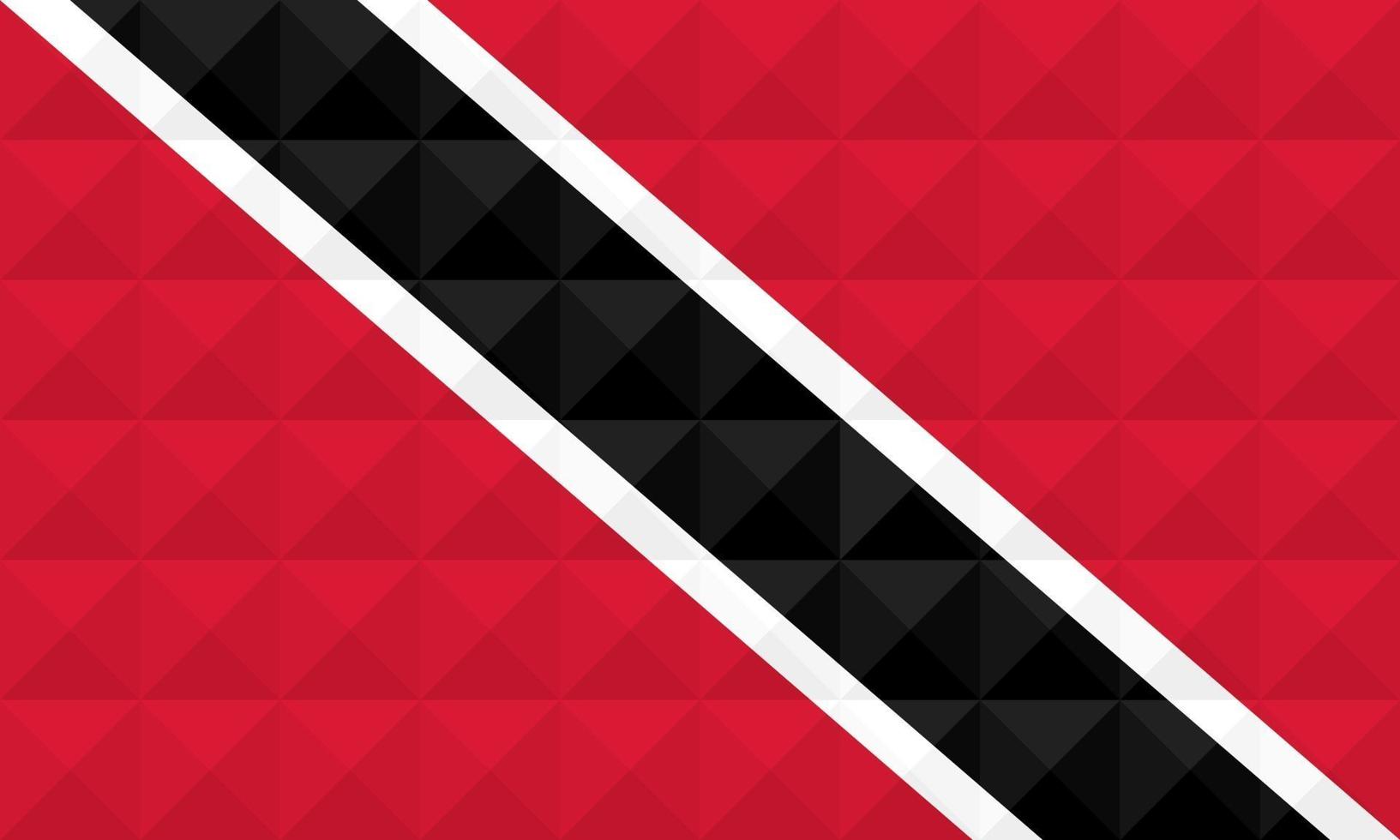 Artistic flag of Trinidad and Tobago with geometric wave concept art design vector