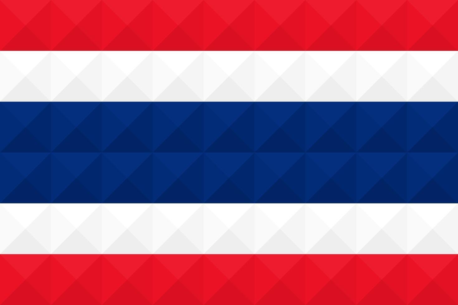 Artistic flag of Thailand with geometric wave concept art design vector