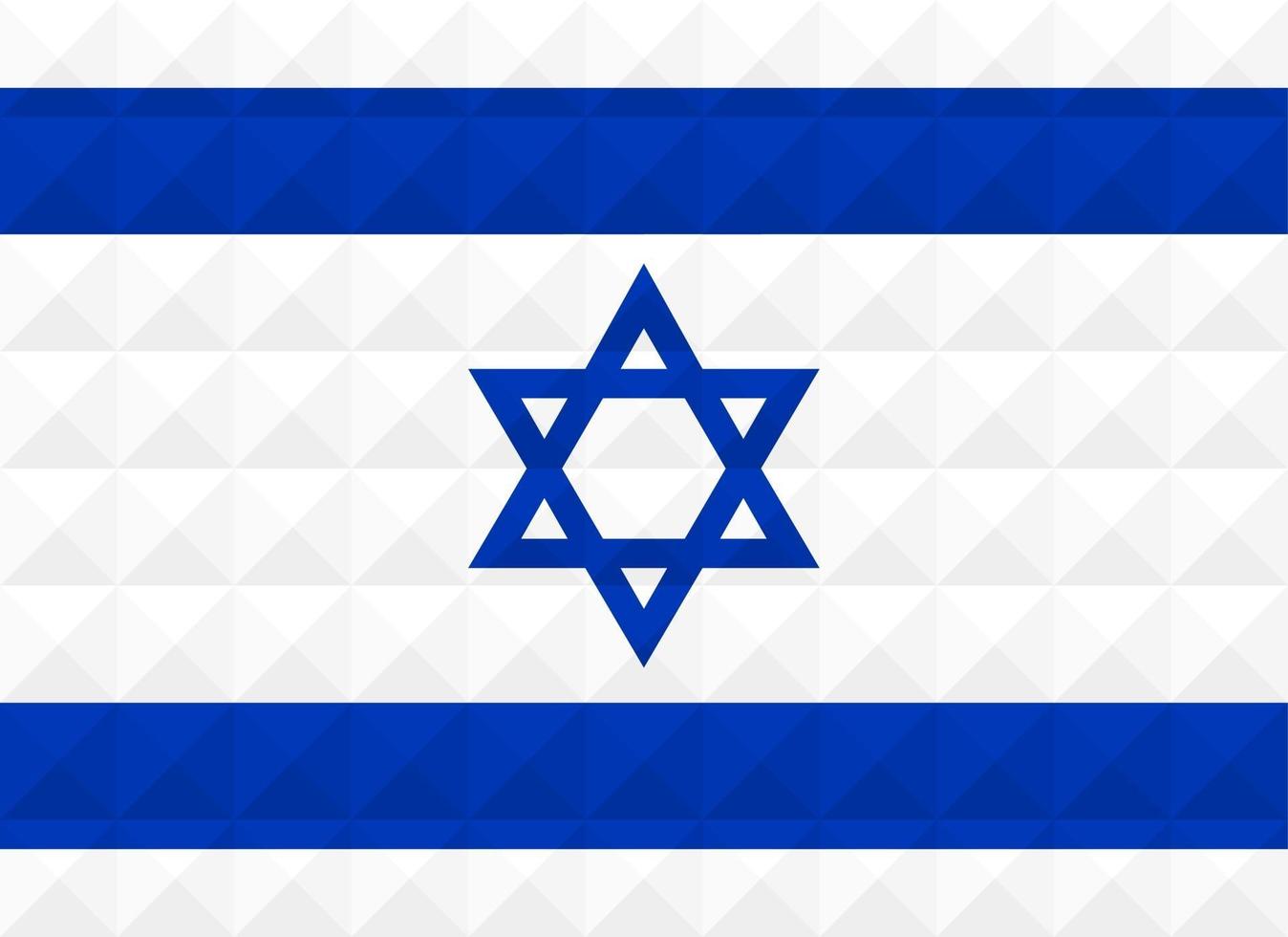 Artistic flag of Israel with geometric wave concept art design vector