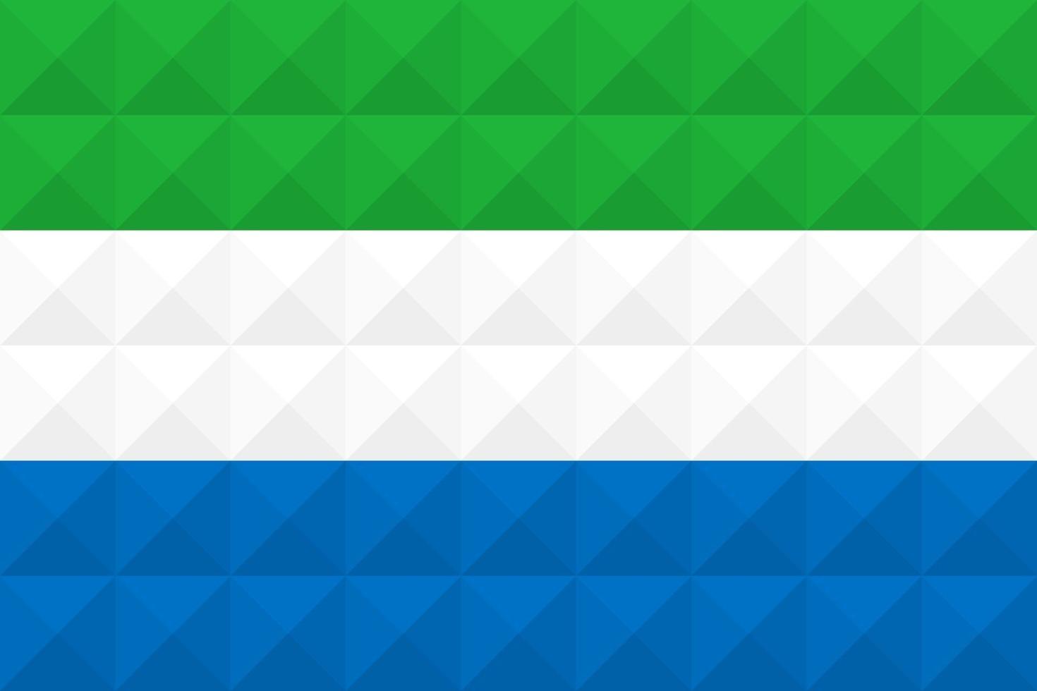 Artistic flag of Sierra Leone with geometric wave concept art design vector