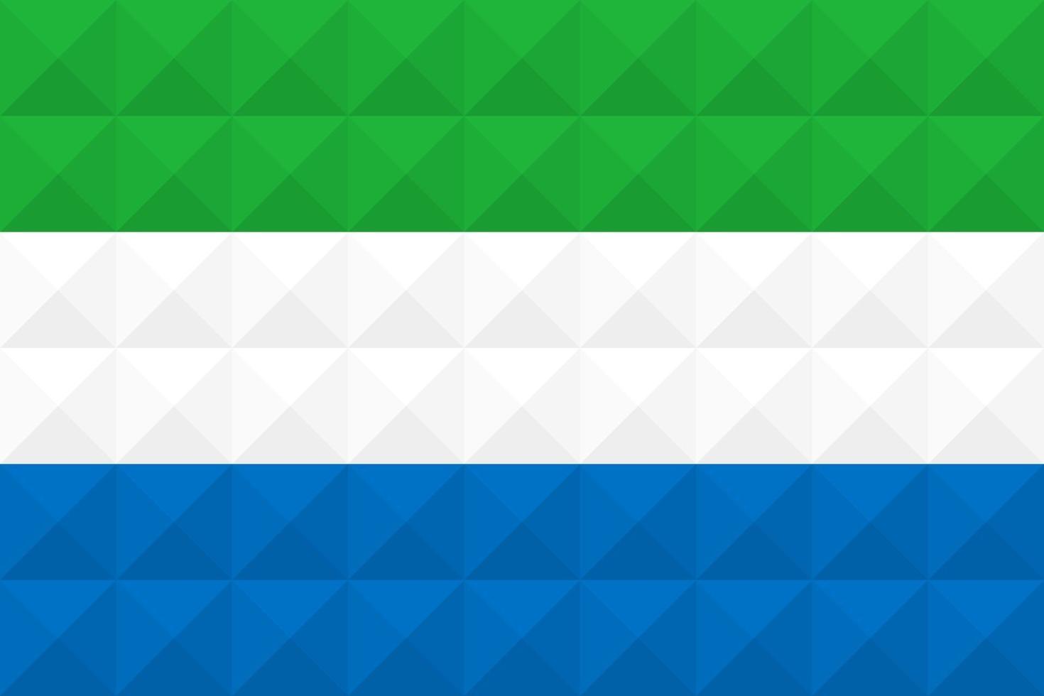 Artistic flag of Sierra Leone with geometric wave concept art design vector