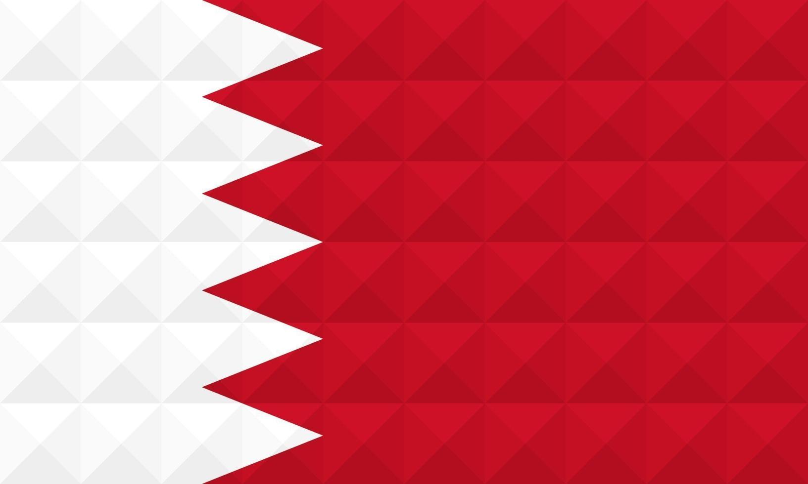 Artistic flag of Bahrain with geometric wave concept art design vector