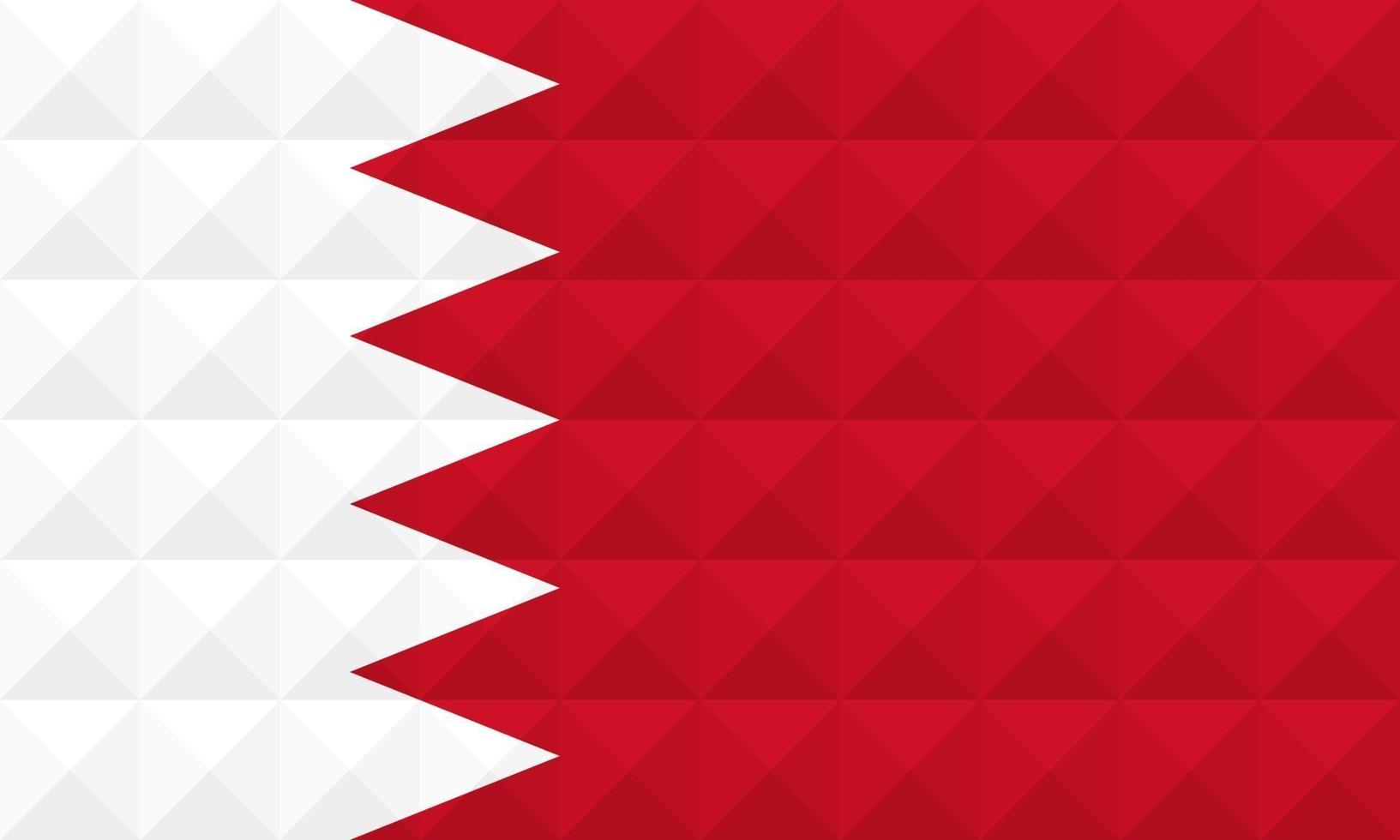 Artistic flag of Bahrain with geometric wave concept art design vector