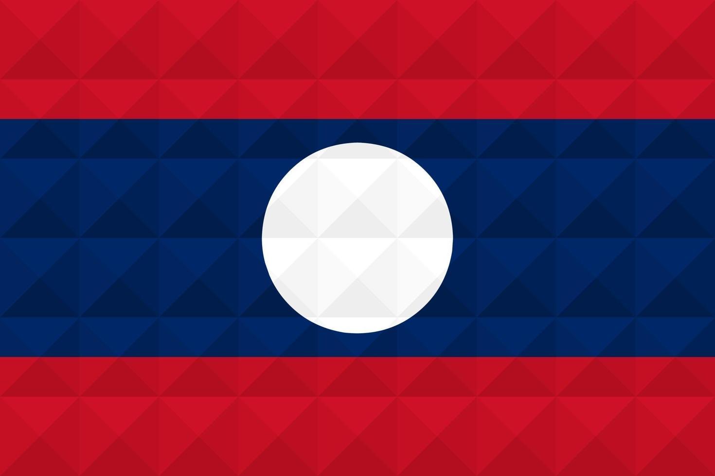 Artistic flag of Laos with geometric wave concept art design vector
