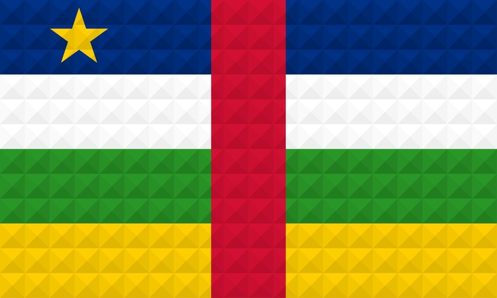 Artistic flag of Central African Republic with geometric wave concept art design vector
