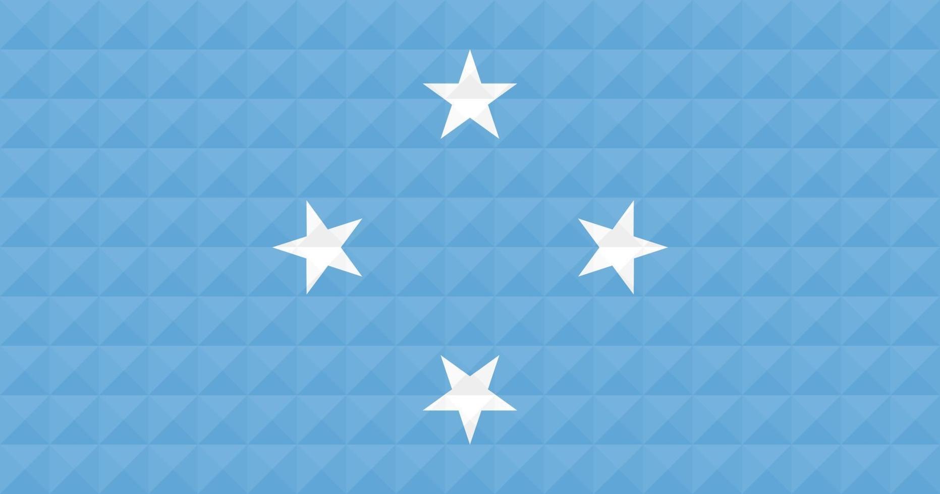 bandera artística de los estados federados de micronesia con diseño de arte de concepto de onda geométrica vector