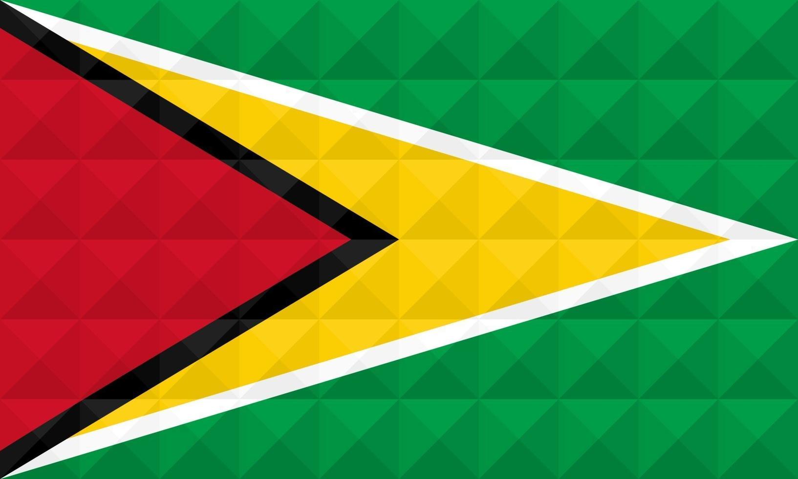 Artistic flag of Guyana with geometric wave concept art design vector