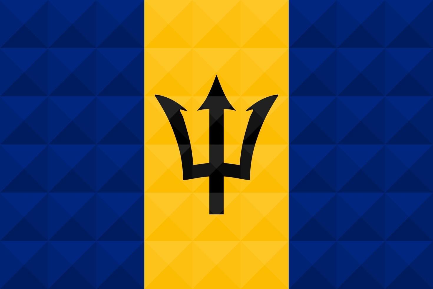 bandera artística de barbados con diseño de arte de concepto de onda geométrica vector