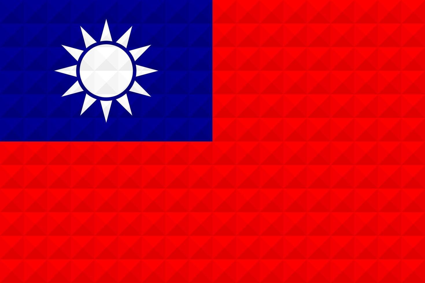 Artistic flag of Taiwan with geometric wave concept art design vector