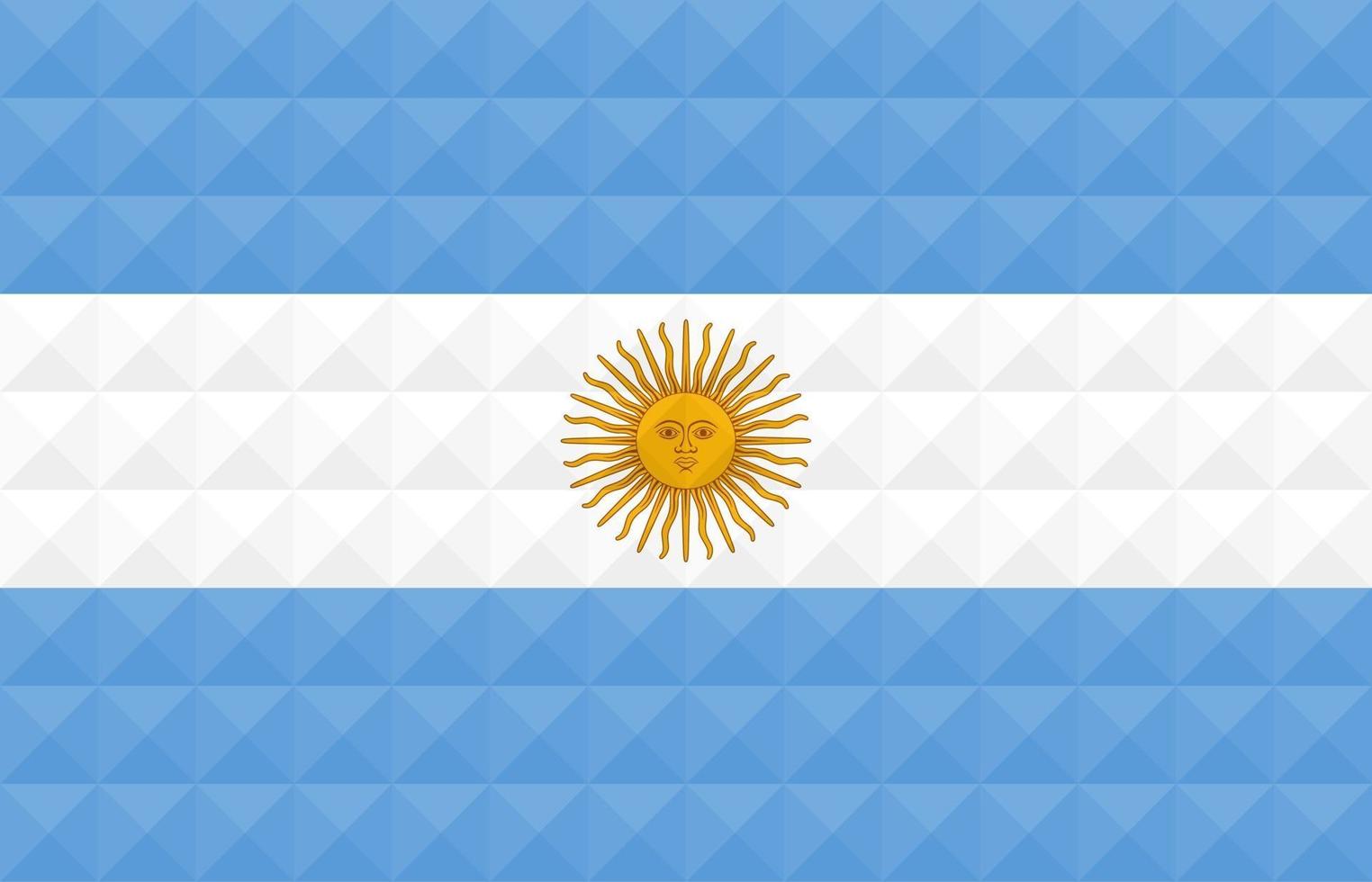 Artistic flag of Argentina with geometric wave concept art design vector