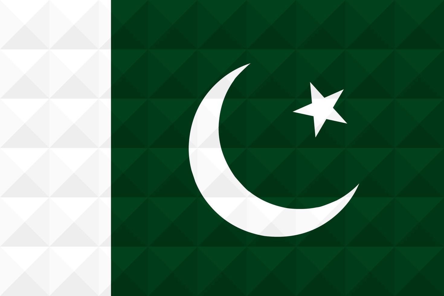 Artistic flag of Pakistan with geometric wave concept art design vector