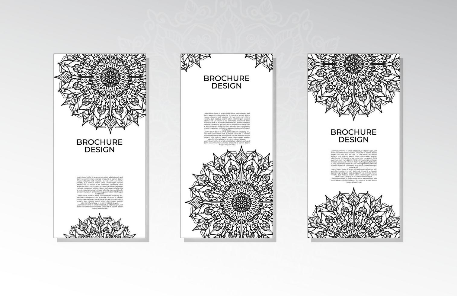 Brochure or poster with mandala vector
