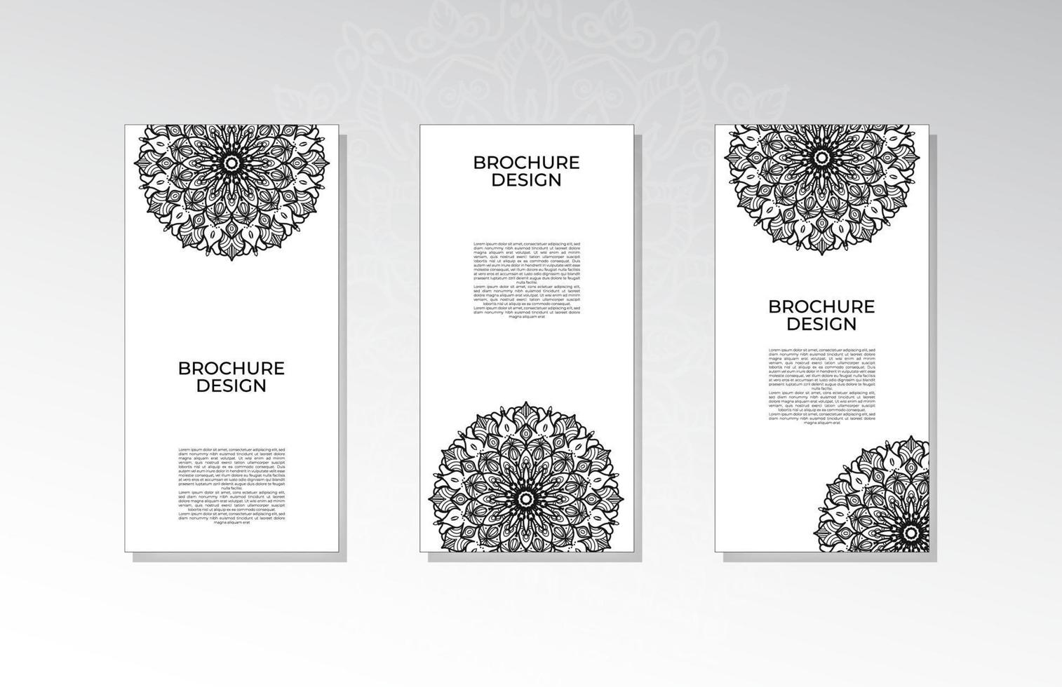 folleto o cartel con mandala vector