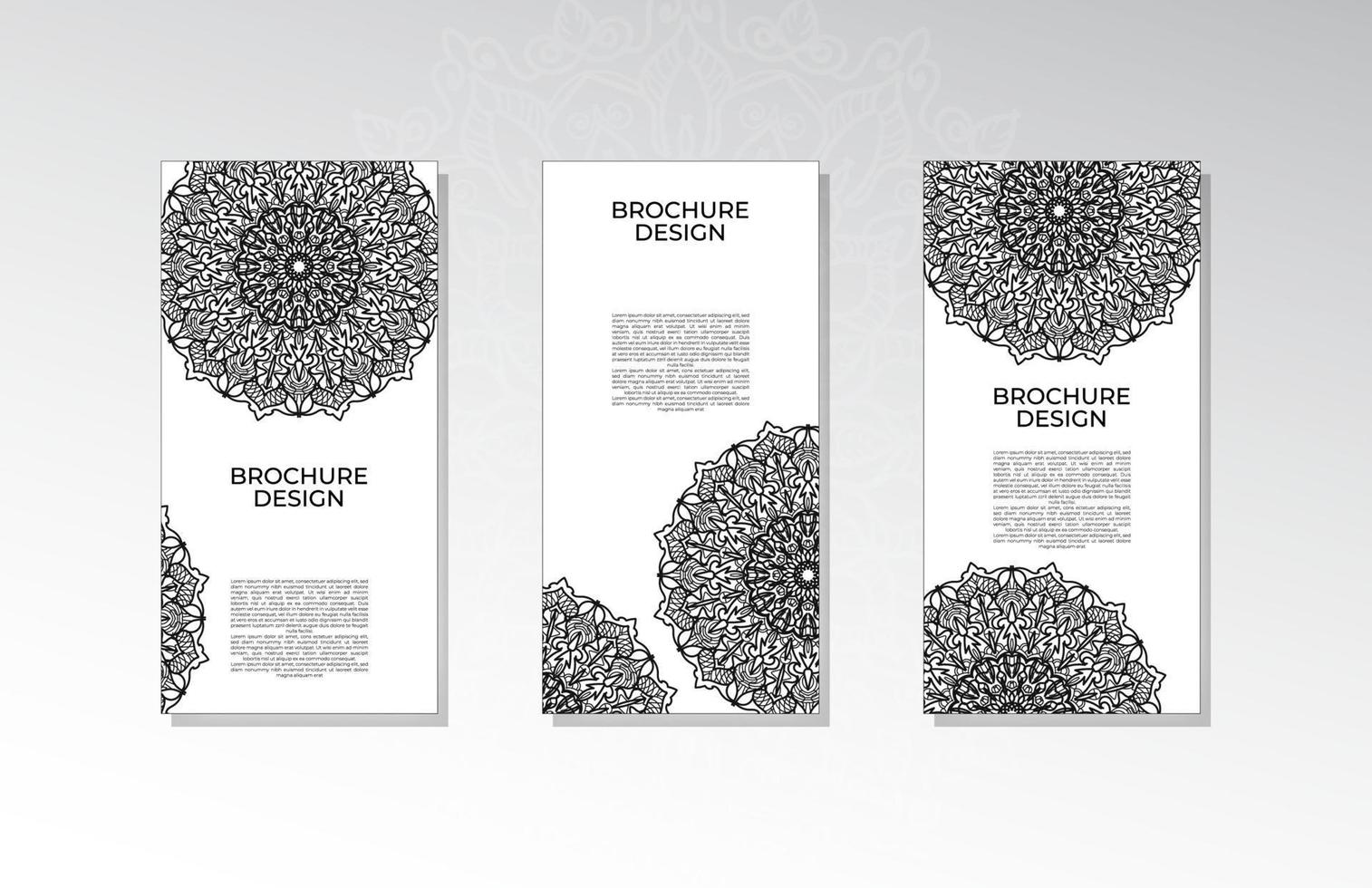 folleto o cartel con mandala vector