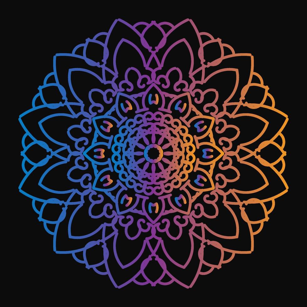 patrón circular en forma de mandala vector