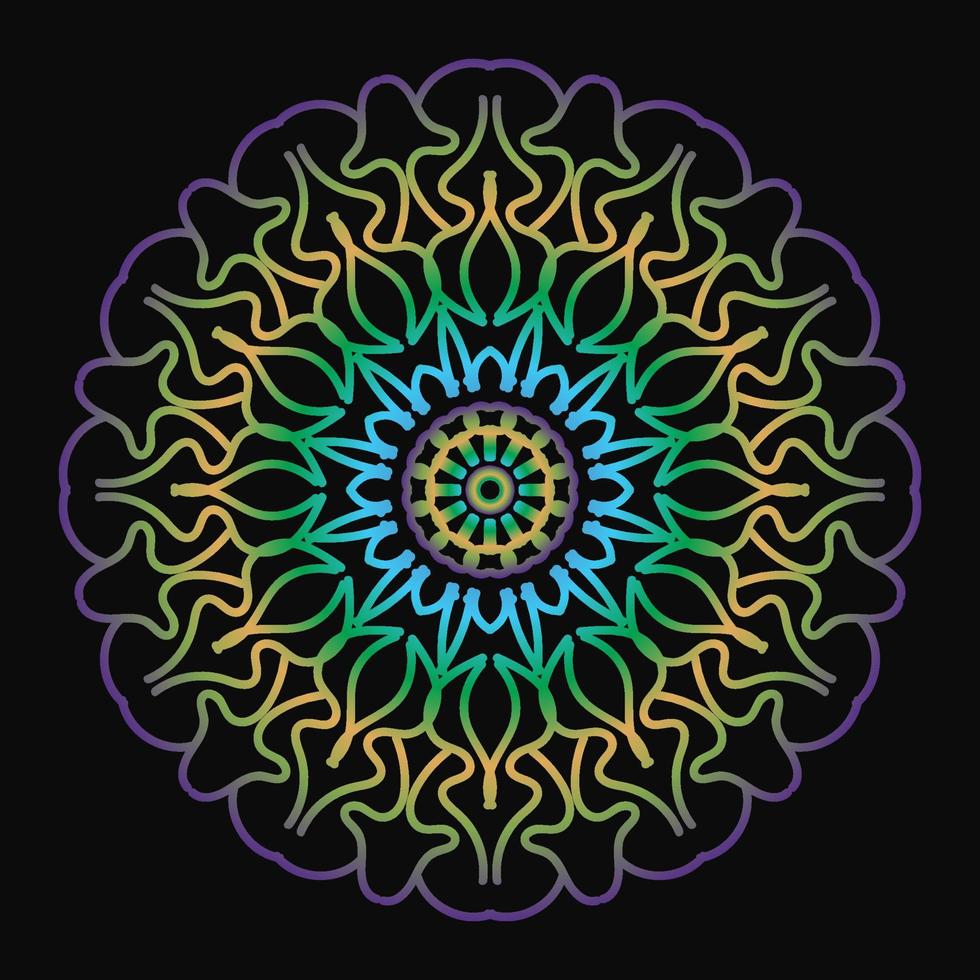 patrón circular en forma de mandala vector