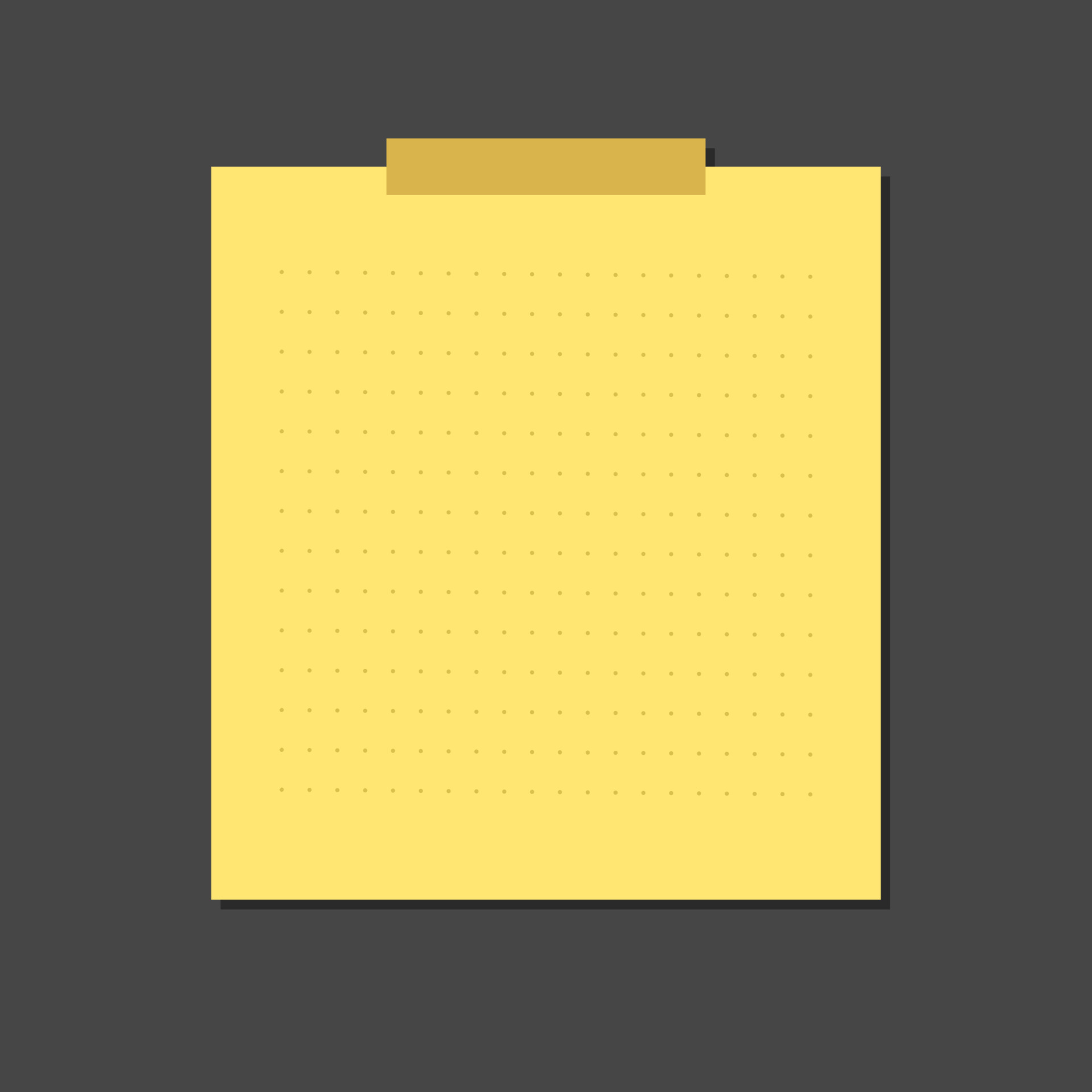 yellow sticky notes on black background. for journal or memo