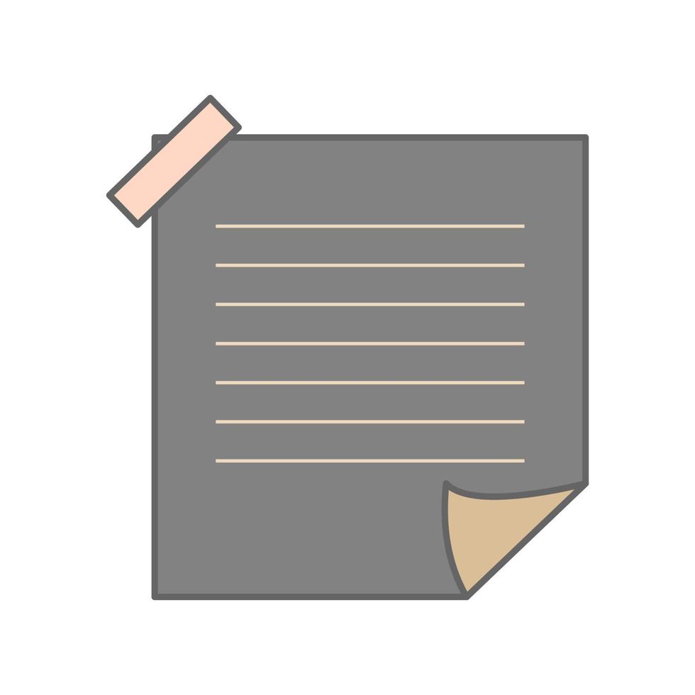 papel de bloc de notas negro en blanco para iconos de redes sociales o pegatinas. antecedentes para el tablero de ventas. ilustración vectorial vector