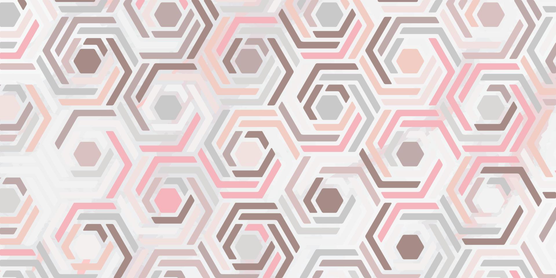 Geometric pattern with polygonal shape pink background vector