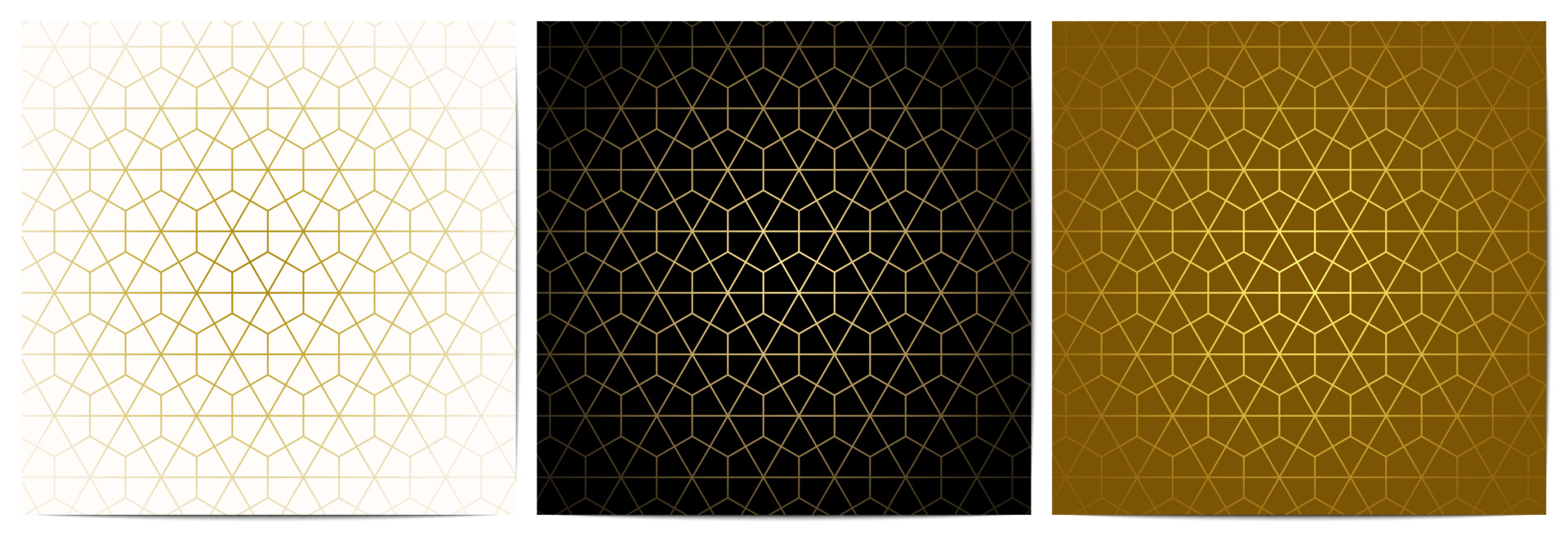 Geometric pattern with polygonal shape and golden lines 3551435 Vector ...