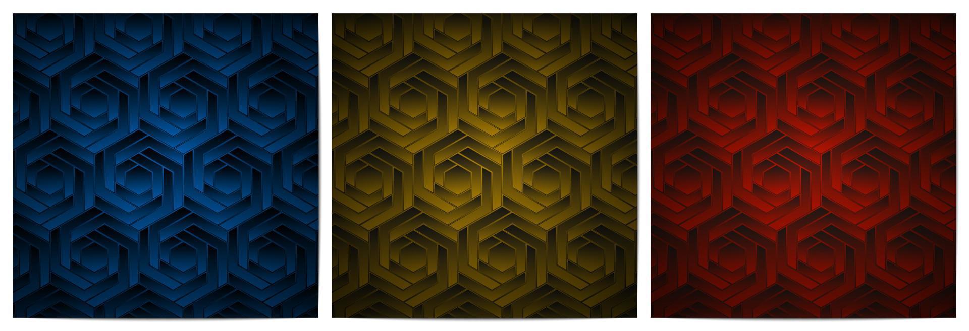 Geometric pattern dark background with stripes polygonal shape vector