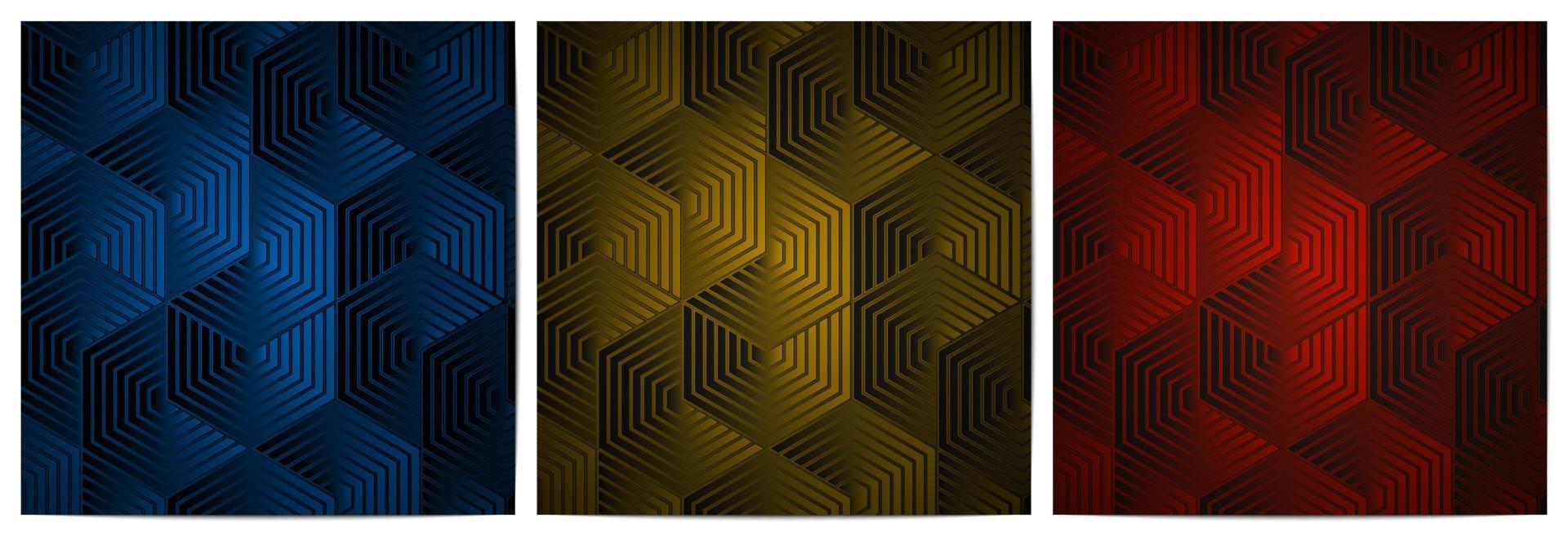 Geometric pattern with polygonal shape overlapping vector