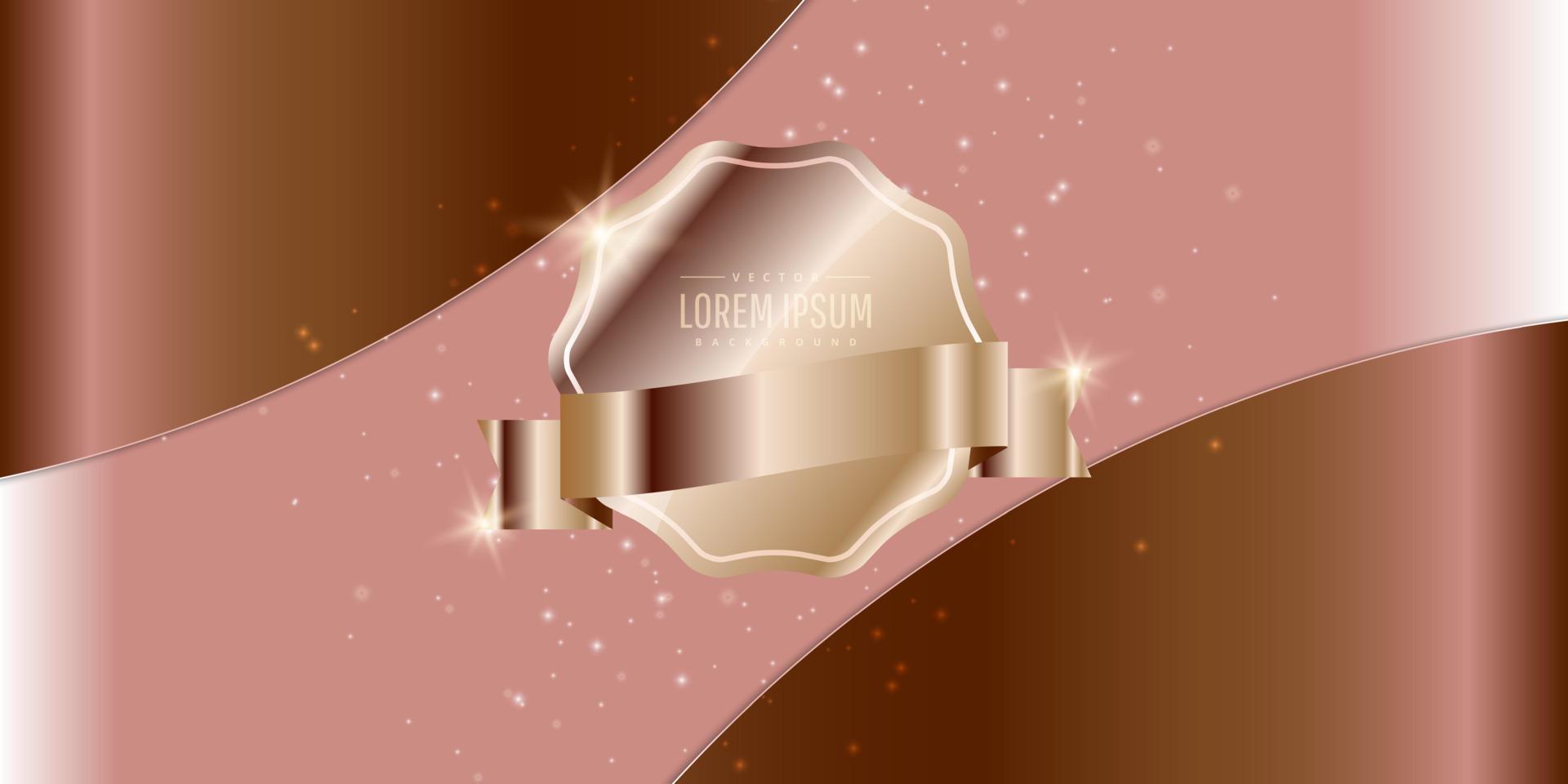 Luxury pink background with shiny label design element vector