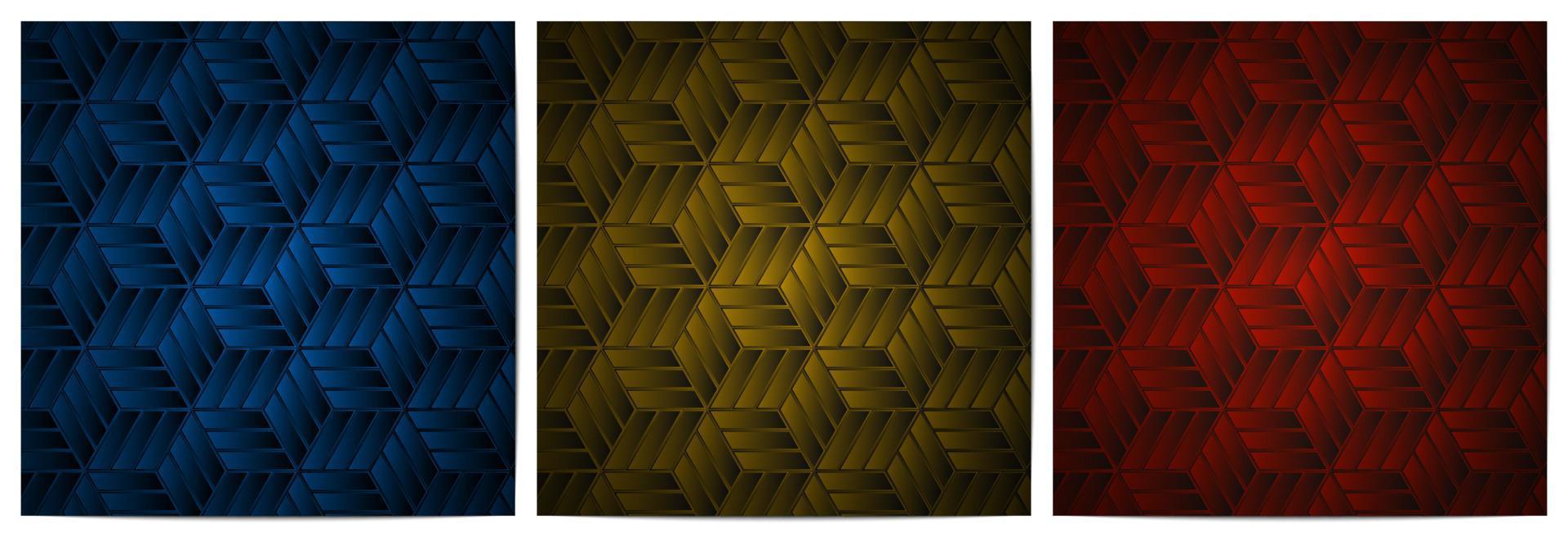 Geometric pattern with polygonal shape dark background vector