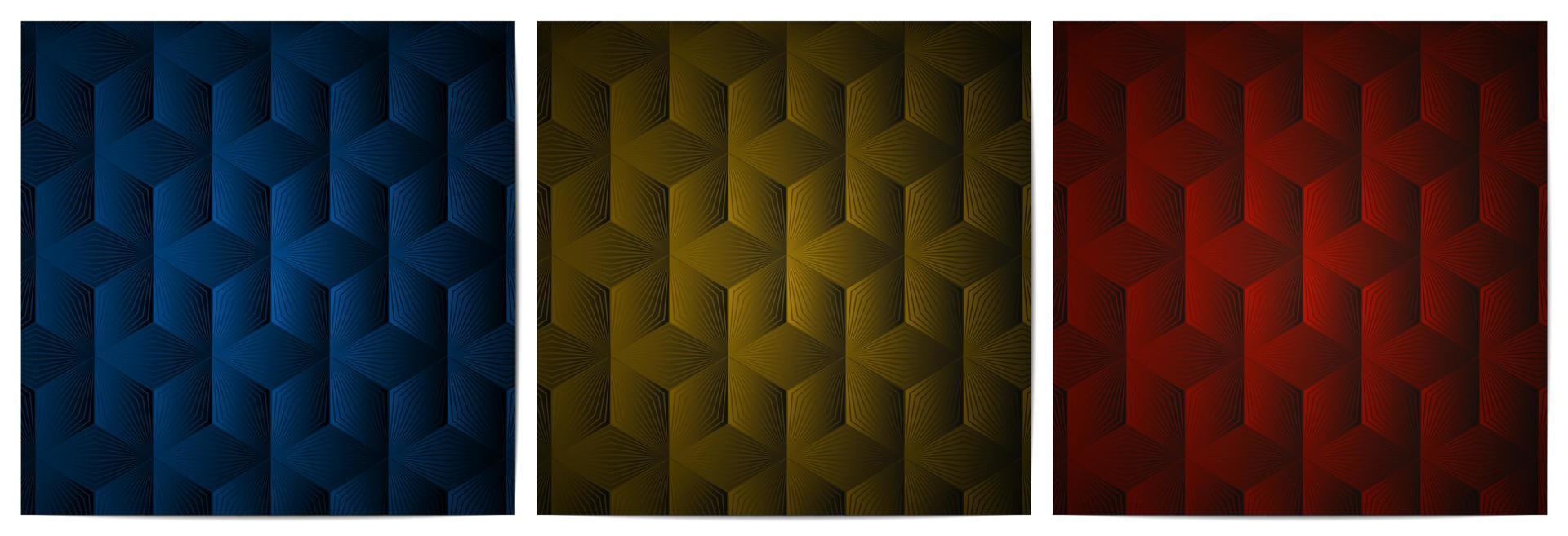 Geometric pattern with striped wavy lines polygonal shape vector