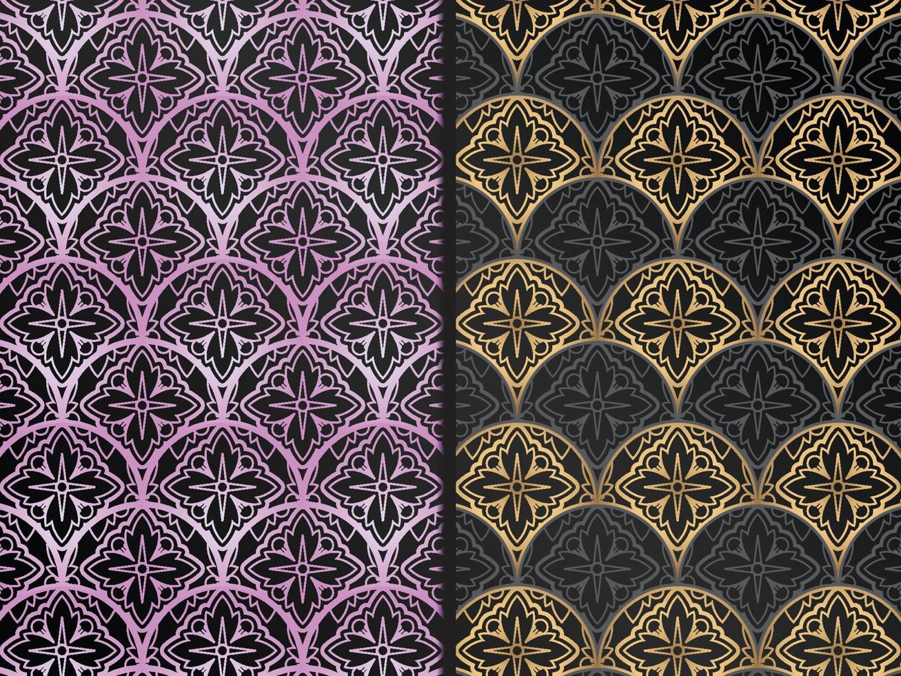 Art Deco Floral Pattern vector