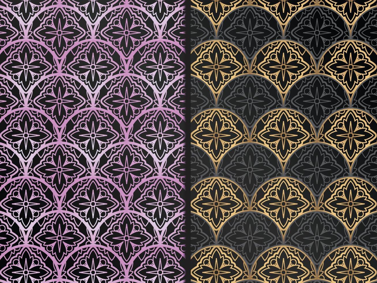 Art Deco Floral Pattern vector