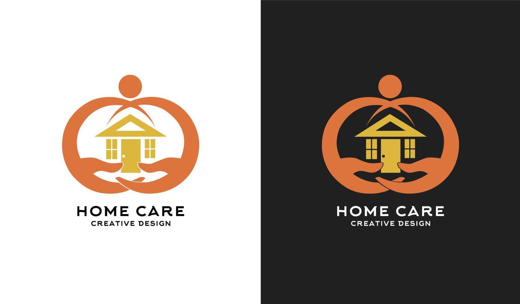 elementos de diseño de logotipo de atención domiciliaria vector