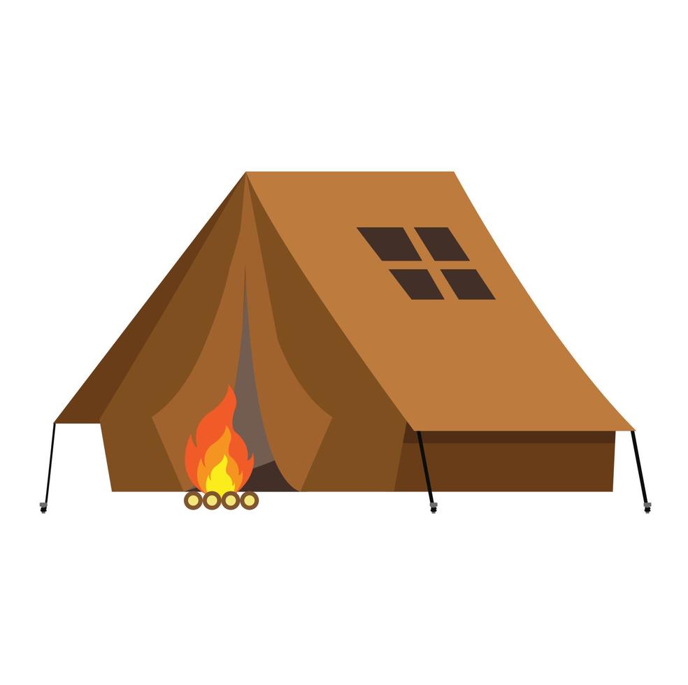 Camping Tent Flat vector icon