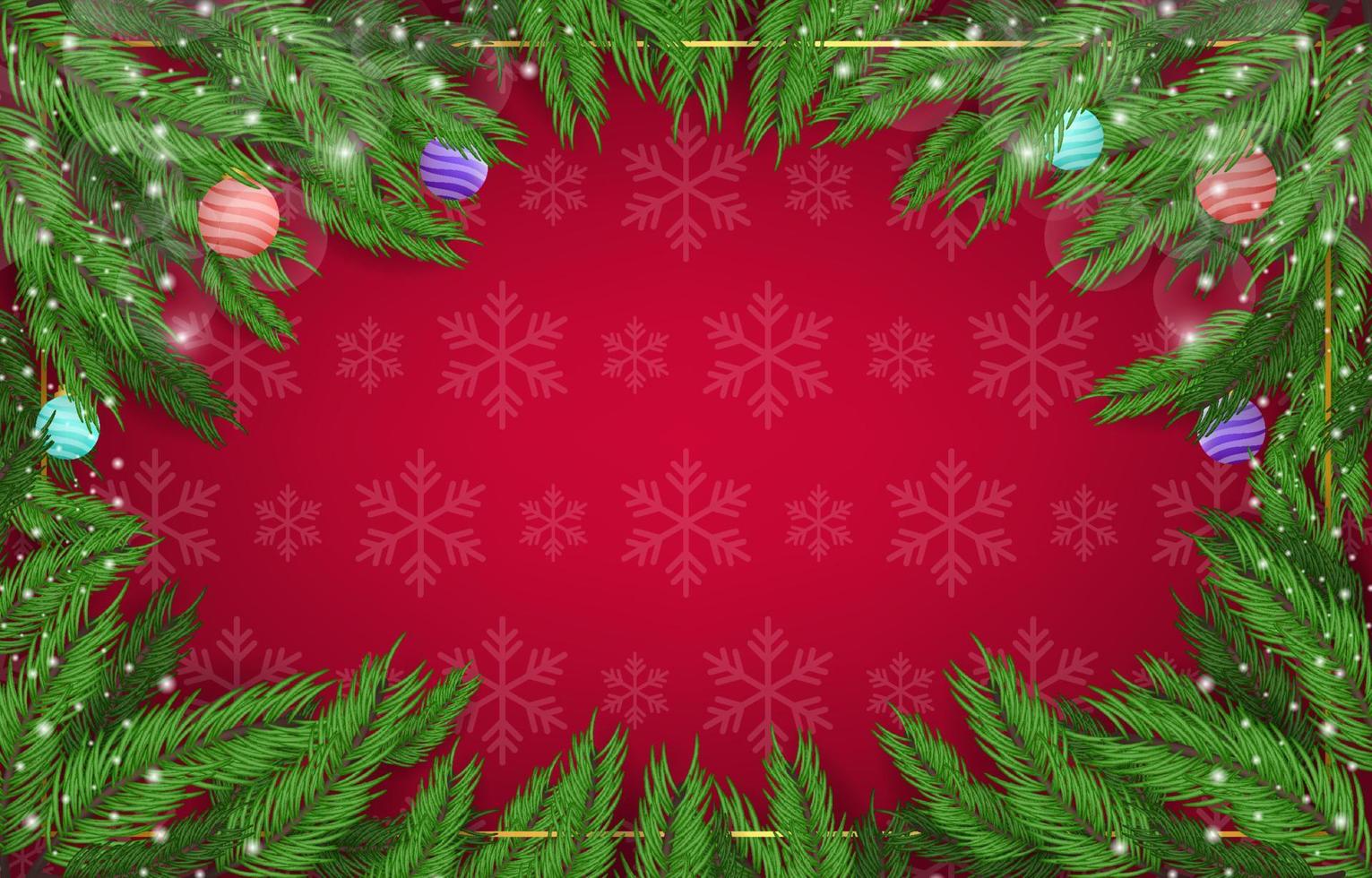 fondo de rama de árbol de navidad vector