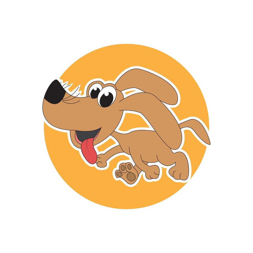 lindo, perro, animal, caricatura vector