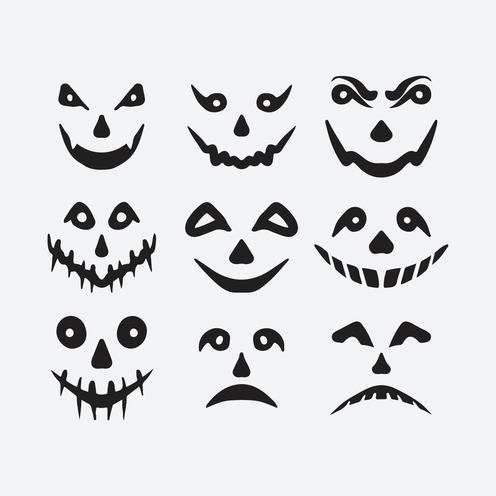 Ghost faces illustration vector