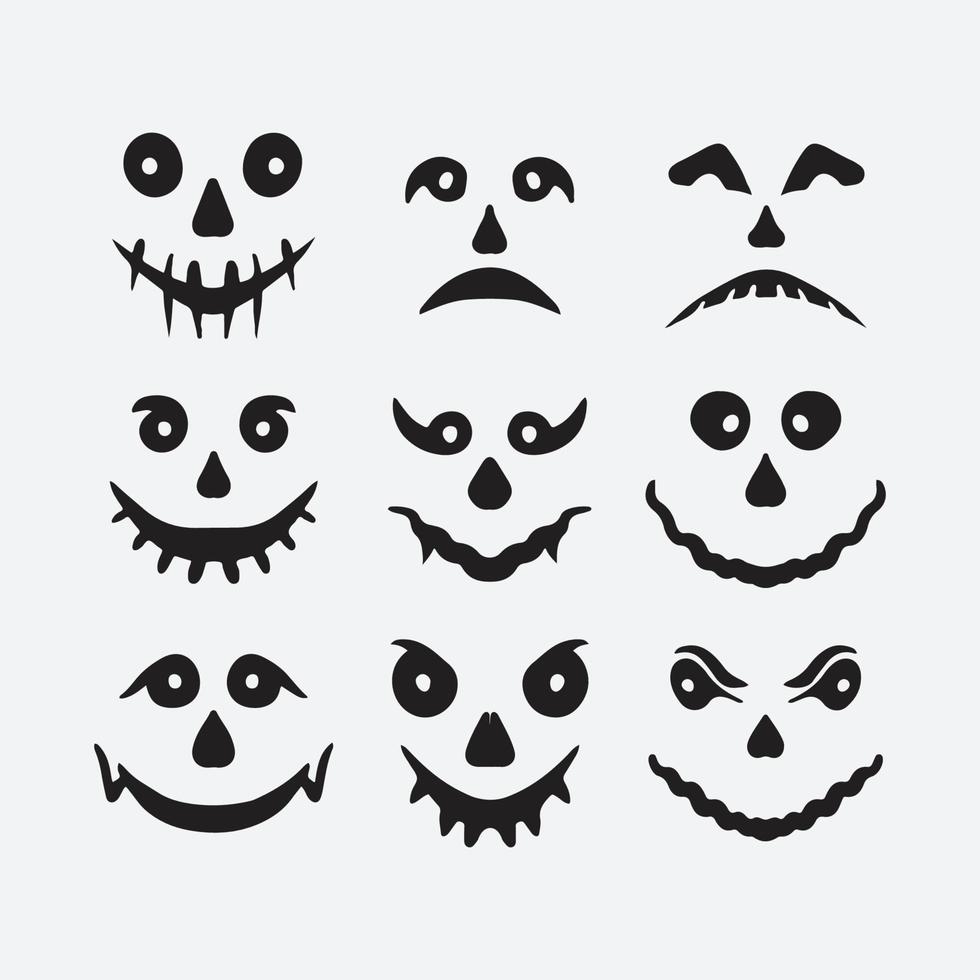 Ghost faces illustration vector