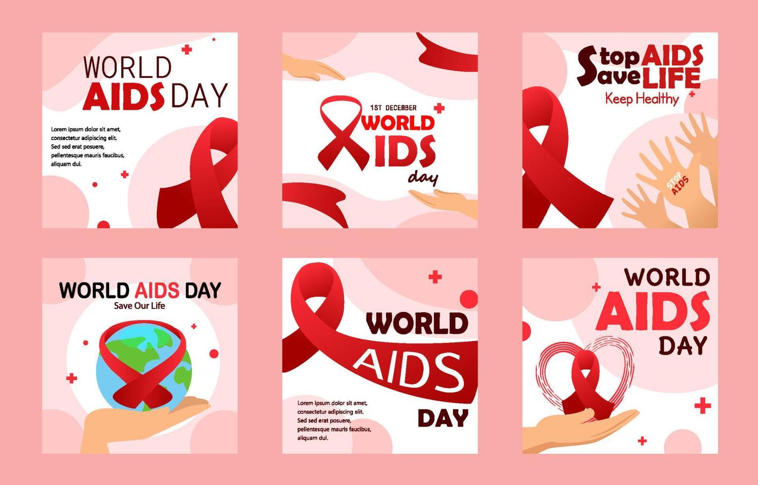 World Aids Day Social Media Post vector