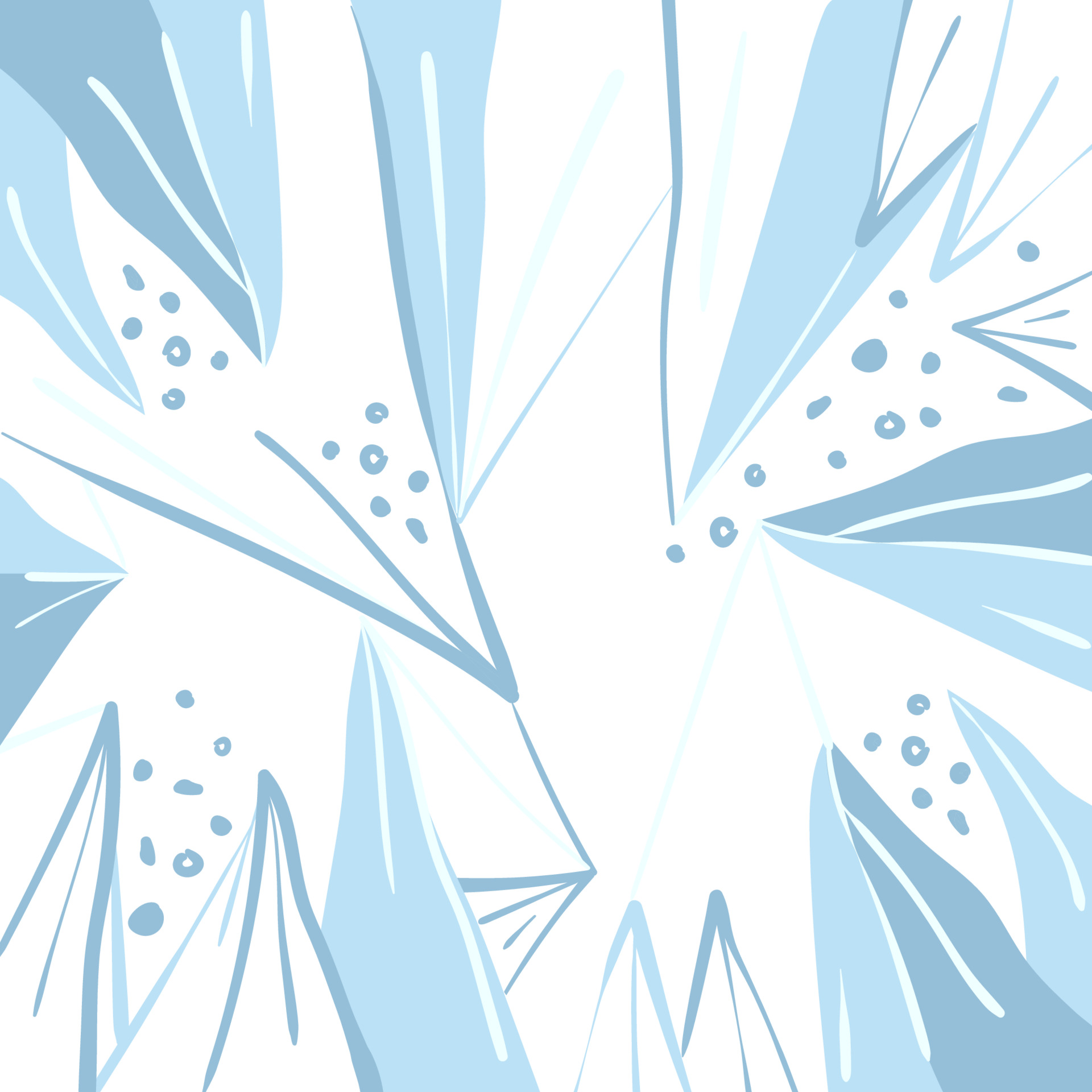 Vector winter background with abstract ice shards and bubble shapes