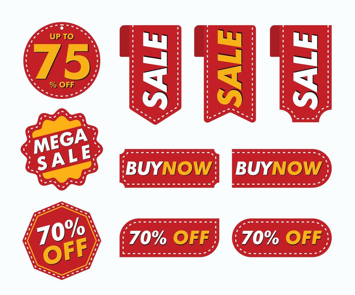 Sale offer badges collection vector template