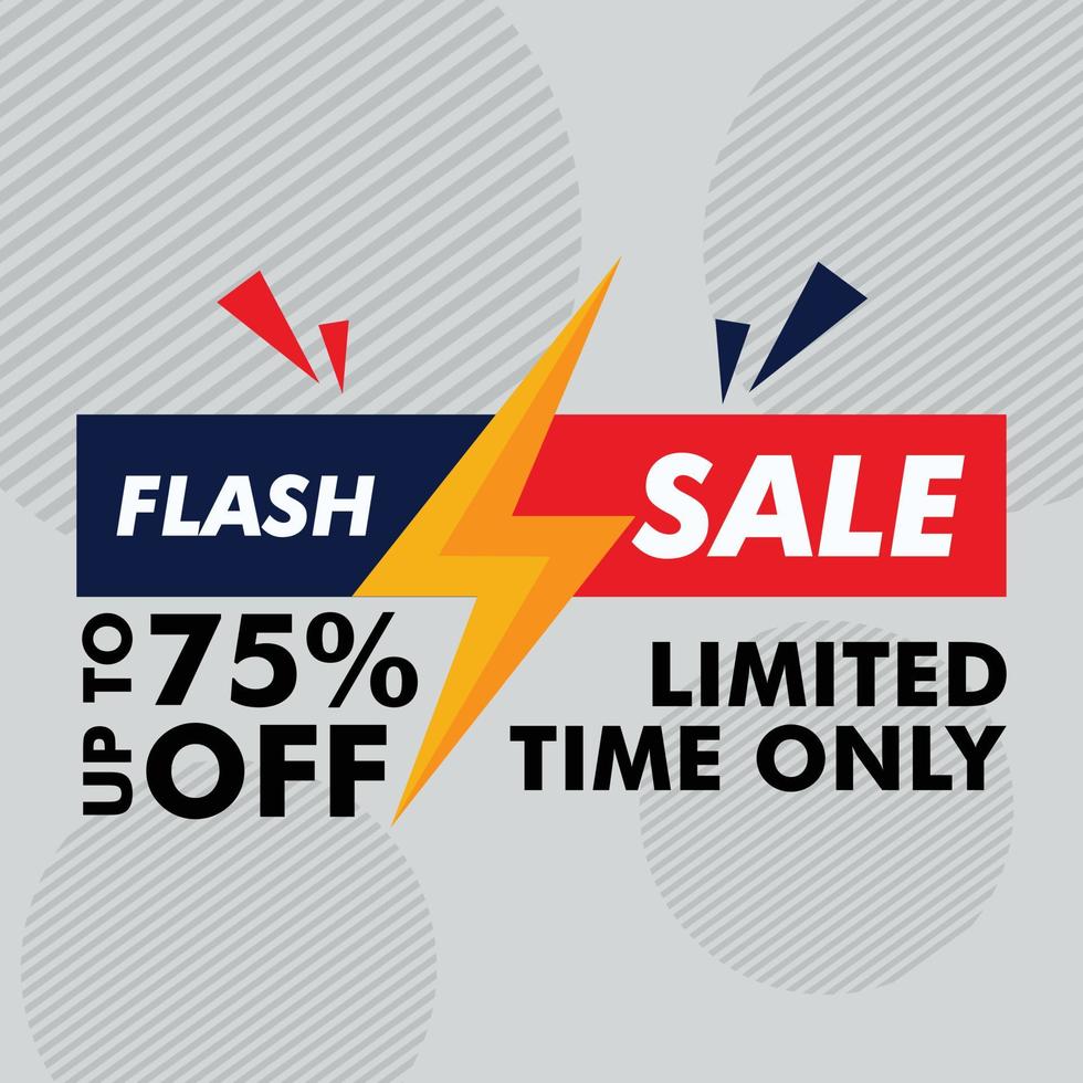 Flash sale modern banner promotional template Vector