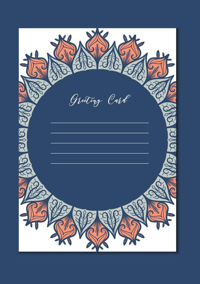 Mandala vintage template card vector