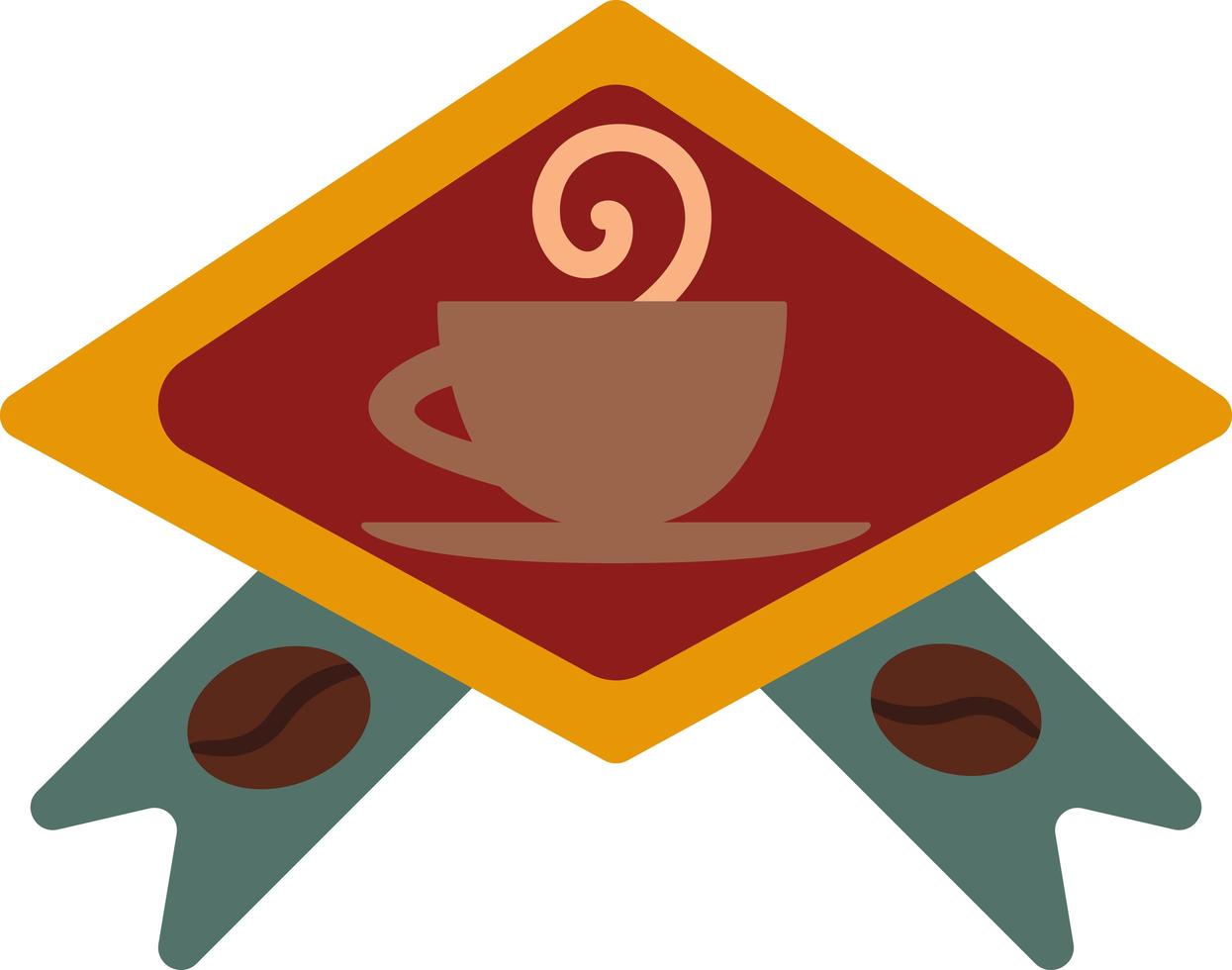 Love coffee drink creative sticker badge vector